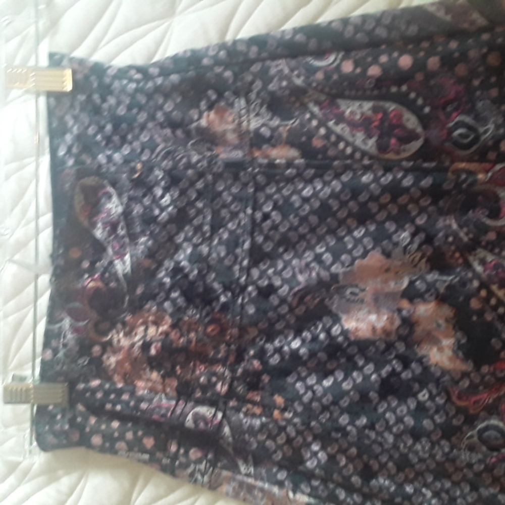 Velvet boho maxi skirt with front slit. Almost new.